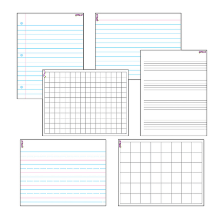 TREND ENTERPRISES Papers + Grids Wipe-Off® Charts Combo Pack T27906